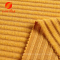 Spandex Rib Telas Yarn Para Muebles Fabric Top Quality Soft Customized Elastic Knitted Dyed Brushed Polyester Clothes Wind Proof